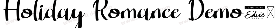 Holiday Romance Demo字体转换